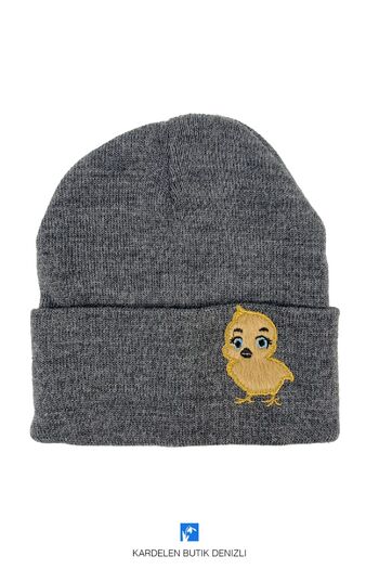 Kardelen Butik Denizli Cute Animal Embroidered Children's Beanie