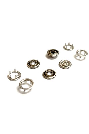 trimist 9.5 mm Nail Click Studs Set of 4 - Stainless Steel - 250 Sets