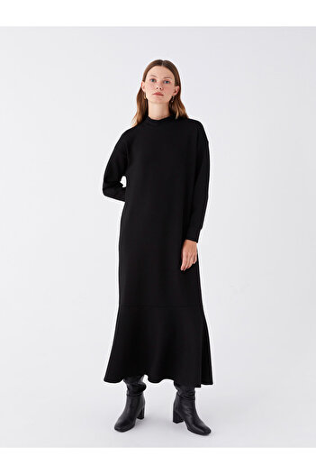 LC Waikiki Stand Collar Long Sleeve Women's Dress