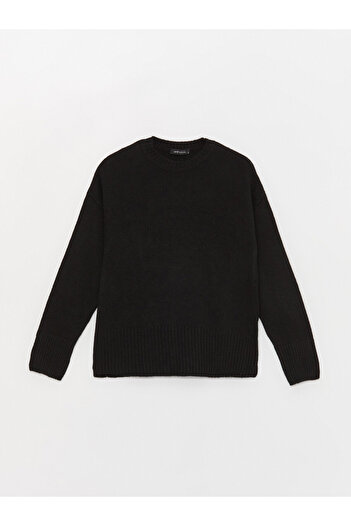 LC Waikiki Women's Knitwear Sweater - Crew Neck, Solid Long Sleeve