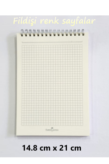 Faber Castell A5 Size Blocknote Checkered Notebook Vibrant Colors 80 pp.