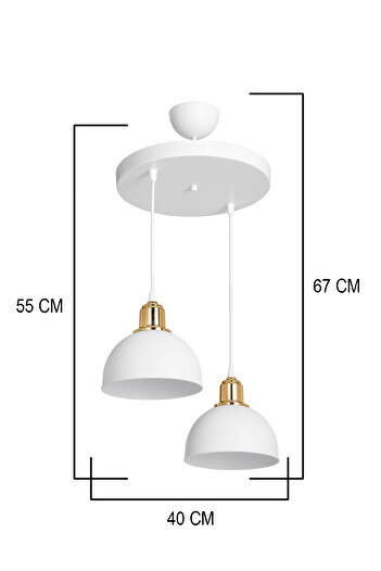 AG LightDesign Beyaz Sarkıt Avize Yatak Odası Salon Mutfak Koridor Lamba