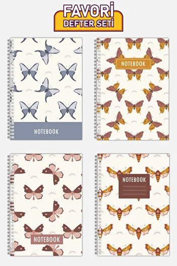 Copyrite Lined 4-Piece Notebook Set (21 X 14.8 cm 70 sheets) School, Work, Planning Notebook Set