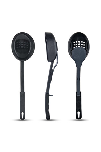 ÖzSa Home 9 Piece Fireproof Non-Stick Teflon Serving Set Ladle Beater Serving Tongs Plastic Serving Set