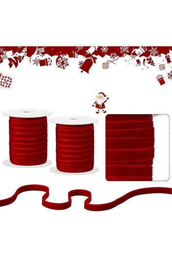 roco paper New Year's Red Velvet Ribbon 2 cm 18 Meters