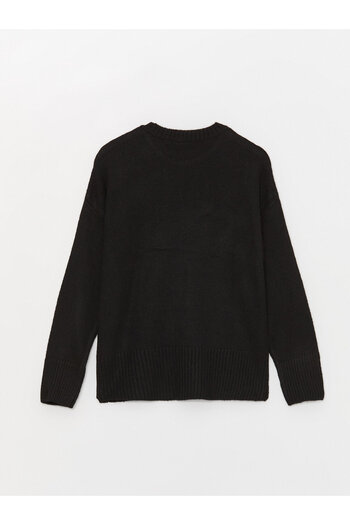 LC Waikiki Women's Knitwear Sweater - Crew Neck, Solid Long Sleeve