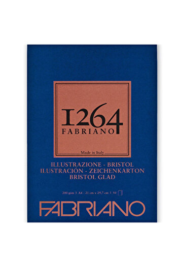 Fabriano 1264 كتاب ماركر بريستول 200 جرام 50 ورقة مقاس A4