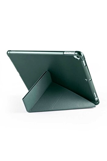 Fuchsia 9.7 Inç 2017 - 2018 (5.6.NESİL) Uyumlu Kalemlikli Standlı Katlanabilir Uyku Modlu Tablet Kılıfı