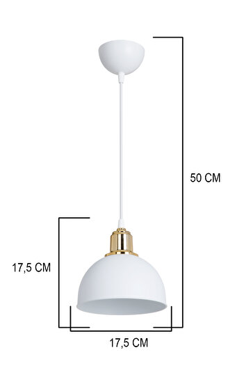 AG LightDesign Beyaz Sarkıt Avize Yatak Odası Salon Mutfak Koridor Lamba