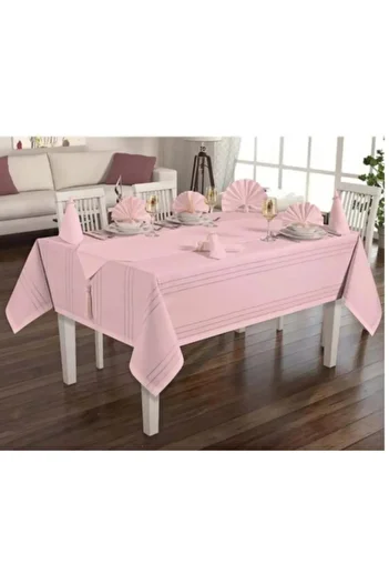 AYHANHOME Colver Slub Fabric Striped Pattern Luxury Tablecloth