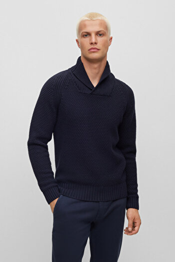 Hugo Boss Tmavě modrá mikina pro muže