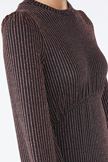 Sister's Point Black/Copper Dress For Women / Girls