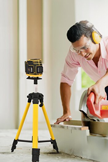 Millian Tripod Hediyeli Uzaktan Kumandalı 12 Köşeli 360 Derece Çizgi Hizalama Lazer Makinesi Seviye Cihazı