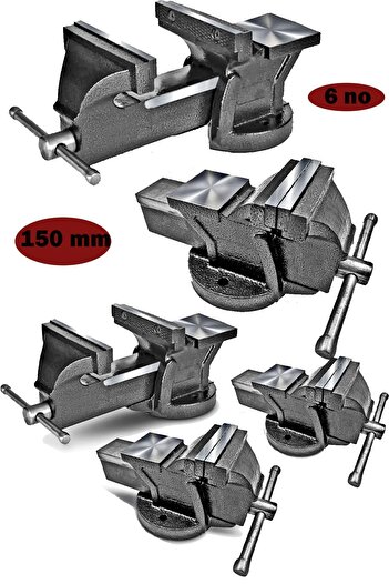 MOONSHOP Pro Çelik Kol 150 Mm Özel Alışımlı Paslanmaz Dövme Çelik Sabit Tezgah Masa Mengenesi Profesyonel...