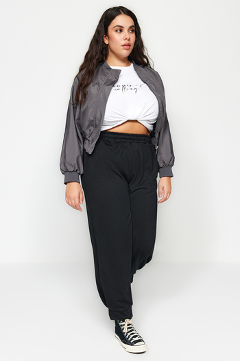 Trendyol Curve Black Thin Jogger Knitted Sweatpants TBBAW24AJ00011