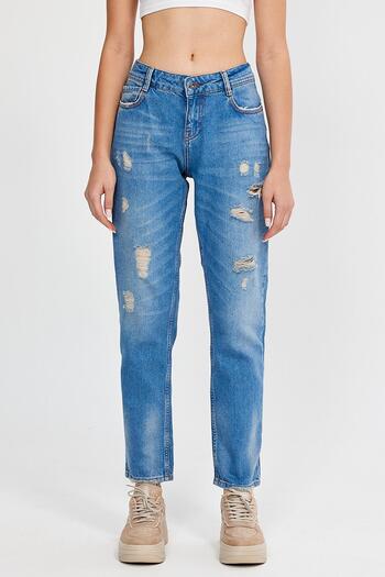 ALEXANDERGARDI ALEXANDERGARDY SPECIAL COLLECTION RUBBLE DETAILED DENIM PANTS (AG-1051G)