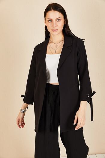 HAKKE Sleeve Eyelet Binding Jacket