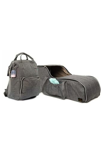 USF Mother Baby Care Bag Carrycot Baby Carrier Stroller Double Set Gray
