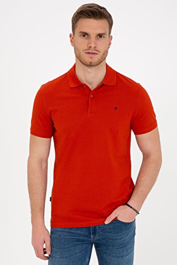 Pierre Cardin Tile Slim Fit Basic Polo tričko s výstřihem