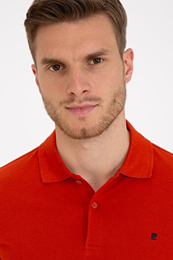 Pierre Cardin Tile Slim Fit Basic Polo tričko s výstřihem