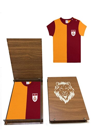 Galatasaray Unisex Bebek Metin Oktay Forma Tshirt + Hediye Ahşap Kutu