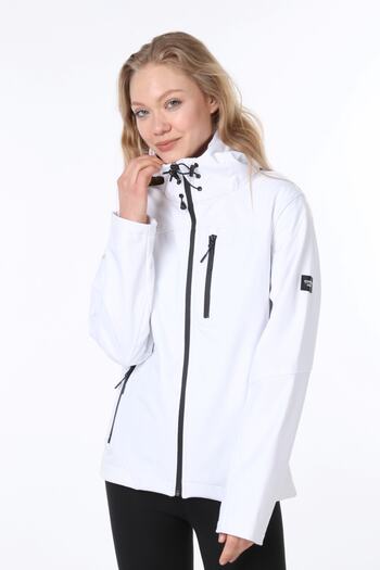 GHASSY CO. Жіноча біла вітрозахисна куртка Softshell