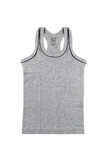 Tutku Boy's Gray Lycra Cotton Athlete Undershirt Set of 6
