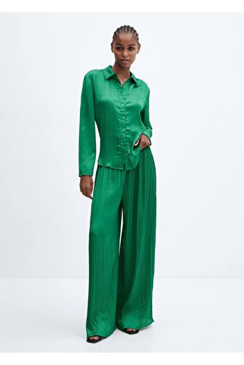 MANGO Woman Palazo Pleated Trousers