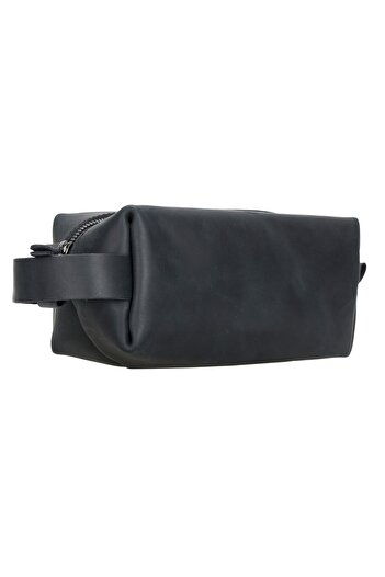 PLM Black Eve Leather Makeup Bag - Medium Aa1