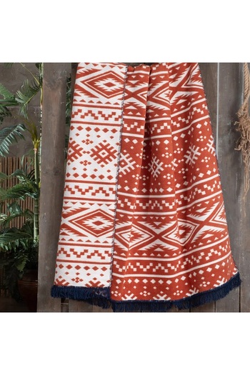Sarev Ethno Tan Double Cotton Blanket 200*220 cm