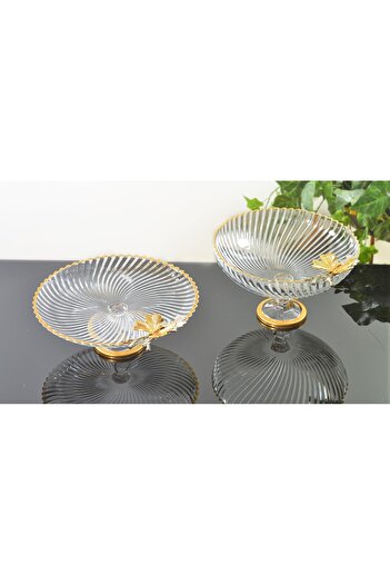 Santara PREMIUM QUALITY GOLD GORGEOUS PRESENTATION SET WITH DOUBLE BUTTERFLIES CONSISTS OF TWO PIECES