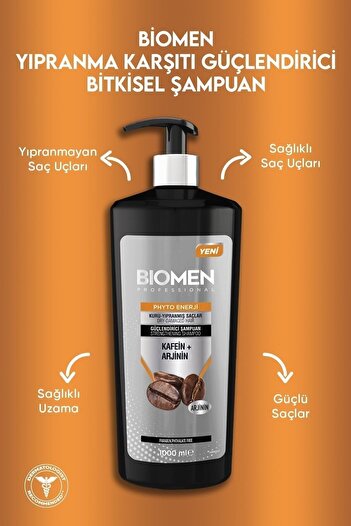 Biomen Professional Kafein&arjinin Kuru Ve Yıpranmış Saçlar Için Şampuan 1000 Ml X 2 ADET