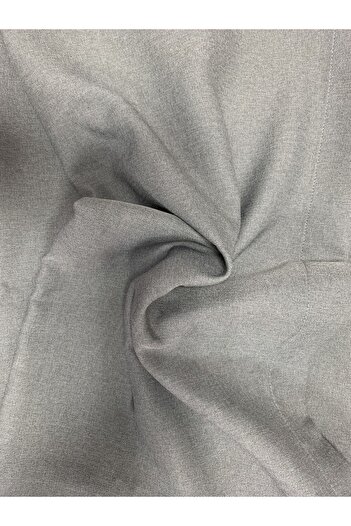 Brillant Rüyaper& Linen Blackout Sunshade Light Gray Curtain Cuts Heat and Light Completely Non- Pleated Plain Stitching