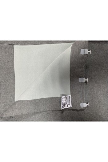 Brillant Rüyaper& Linen Blackout Sunshade Light Gray Curtain Cuts Heat and Light Completely Non- Pleated Plain Stitching