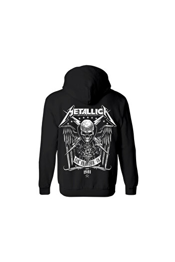 Orijin Tekstil Μαύρο φούτερ με φερμουάρ Metallica San Francisco Est 1981 εμπρός και πίσω