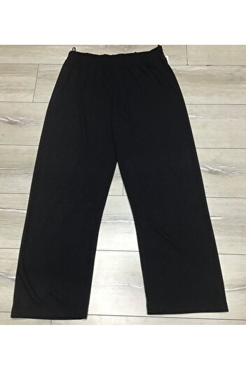 ECE GİYİM Plus Size - Ribbed Personality Cut Elastic Waist Trousers