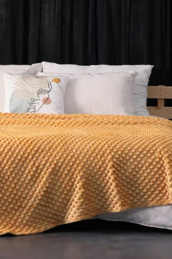 MİNK Mink All Season 500 Mustard Double Bedspread - 200*220 cm