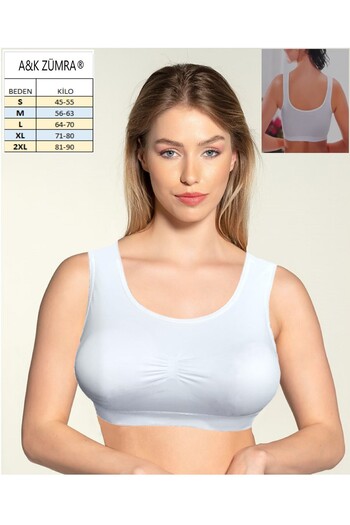 A&K ZÜMRA Breast Enhancing Firming Wide Strap Padded Corset Bustier White
