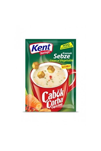 Kent Boringer Çabuk Çorba Kremalı Sebze 18 gr 4'lü