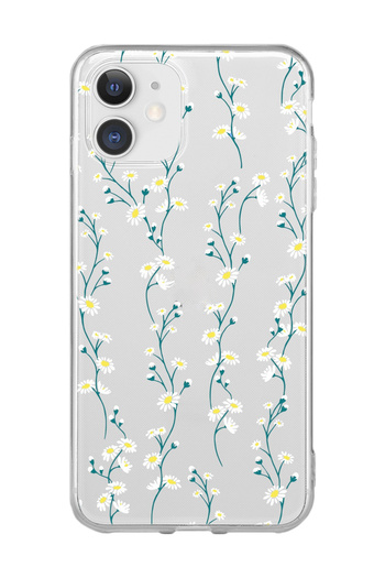 caseland iPhone 11 Compatible Daisy Vine Patterned Transparent Phone Case