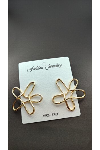 Candy Spiral Patterned Star Shaped Earrings