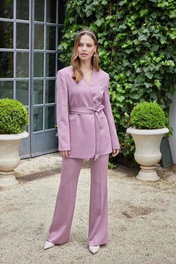 Manuka SATIN SPANISH CROWN TROUSERS DRIED ROSE