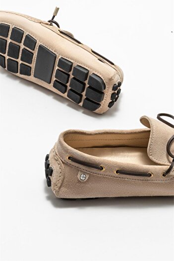 Elle Shoes Bej Deri Erkek Günlük Ayakkabı