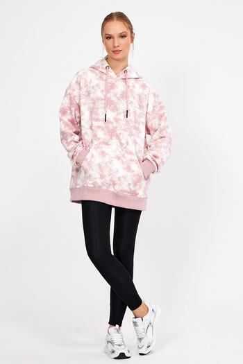 ALEXANDERGARDI BATHY PATTERNED HOODED SHARDON OVERSIZE SWEATSHIRT (UN-757A07)