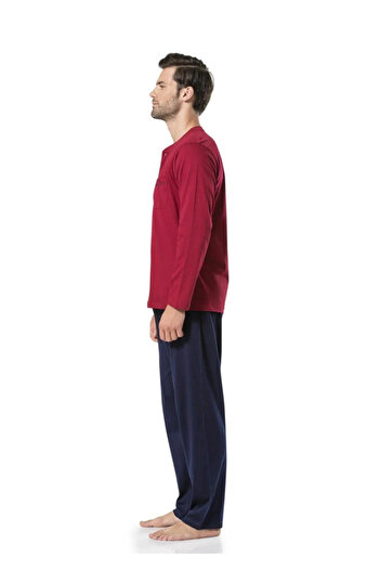 Pierre Cardin Men's Long Sleeve Combed Cotton Pajama Set ys5454