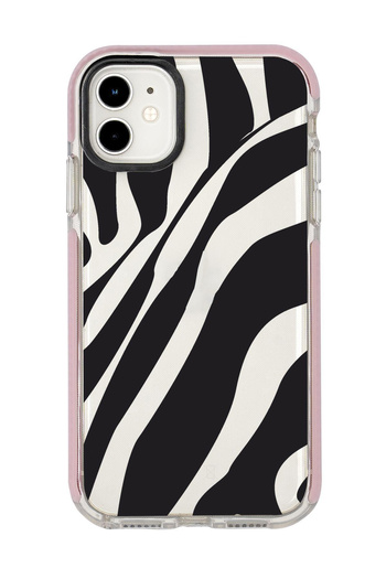 mooodcase Iphone 11 Zebra Desenli Candy Bumper Silikonlu Telefon Kılıfı