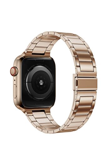 Techmaster Apple Watch 4 5 6 7 8 9 Ultra 42 44 45mm Uyumlu Slim Çelik Kordon
