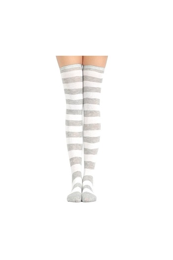 TİSTA Women's Stylish Cotton Quality Striped Patterned Knee High Socks