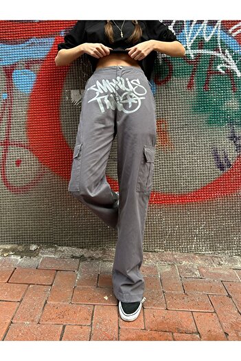 Gofeel Harajuku Street Minus Two Cargo Gri Jeans