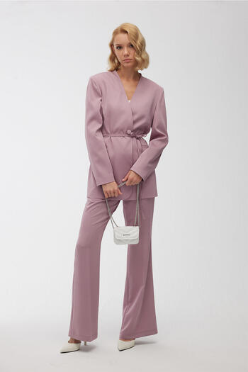 Manuka SATIN SPANISH CROWN TROUSERS DRIED ROSE